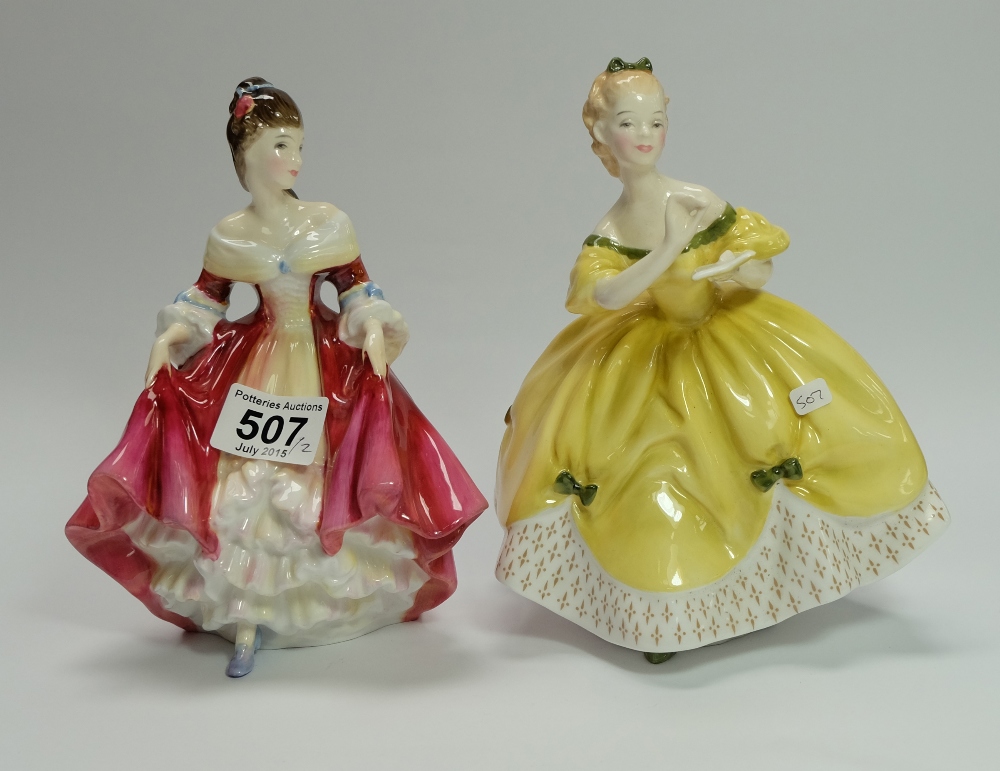 Royal Doulton Ladies The Last Waltz HN2315 and Southern Belle HN2229 (2)