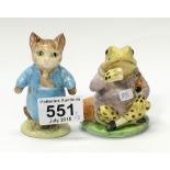 Beswick Beatrix Potter figures Tom Kitten and Mr Jeremy Fisher both BP2 (2)