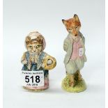 Beswick Beatrix Potter figures Foxy Whiskered Gentleman and Cousin Ribby ,