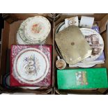 A collection of pottery to include Paragon Charles & lady Diana boxed plate, Shaun the sheep figure,