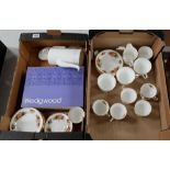 A collection of pottery to include Wedgwood Steelite Coffee set,