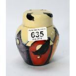 Moorcroft Bird House Trial Ginger Jar 12cm tall