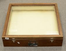 Handmade victorian mahogany jewellery display case (height 66cm)