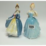 Royal Doulton Ladies Leading Lady HN2269 and Enchantment HN2178 (2)