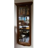 Edwardian wood framed picture hall mirror