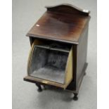 Mahogany Coal Butler with Victorian inlaid dinner tray(2)