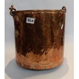 Arts and Crafts large copper bucket