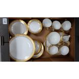 A collection of Spode R4188 heavily gilded teaware to include side plates, cups, saucers,