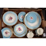 A collection of Royal Doulton Clifton dinnerware including cups, saucers, rimmed soups, bowls,