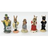 Royal Doulton Bunnykins figures Mystic DB197, Bathtime DB148, Mother Day DB165,