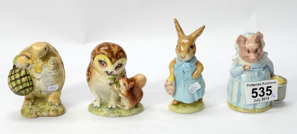Beswick Beatrix Potter figures Mr Alderman Ptolemy, Mrs Flopsy Bunny,