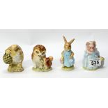 Beswick Beatrix Potter figures Mr Alderman Ptolemy, Mrs Flopsy Bunny,