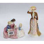 Royal Doulton Figures Thee Bedtime Story HN2059 and Anna of the Five Towns HN3865 (2)