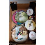 A collection of Royal Doulton collectors plates including The Old Balloon seller, Clowns,