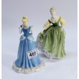 Royal Doulton Ladies Fair Lady HN2193 and Disney Princess Cinderella DP1 (seconds)