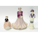 A collection of figures to include Royal Worcester figure Lady Camil,