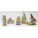 Royal Albert Beatrix Potter figures Tom Thumb, Tailor of Gloucester,