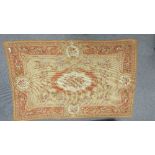 Chinese Needlepoint woolen rug  (beige background ) 183cm x 122cm