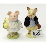 Beswick Beatrix Potter figures Pigling Bland and Little Pig Robinson both BP2 (2)