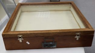 Handmade Victorian mahogany jewellery display case (height 66cm)
