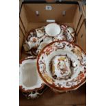 A Collection of pottery to include Masons Brown Velvet footed bowl, serving platter, large tureen,