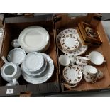 A collection of pottery items to include German part tea set,