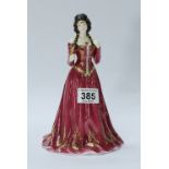 Royal Worcester figure The Fair Maiden of Astolat CW579