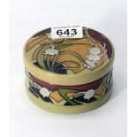 Moorcroft Fleurs Deco lidded box 11cm wide