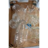 A collection of quality glassware to include Edwardian decanters, Twist handled jugs,