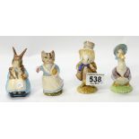 Beswick Beatrix Potter figures Amiable Guinea Pig, Tabitha Twitchit,
