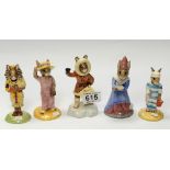 Royal Doulton Bunnykins figures Eskimo DB275, Mother DB189, Sightseer DB215,