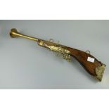 Imitation wall hanging brass blunderbuss