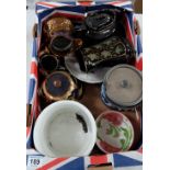 A collection of pottery to include Wedgwood buscuit barrel,