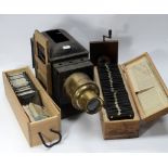 Early 20th century Magic Lantern and associated cased slides of Southwold Suffolk,