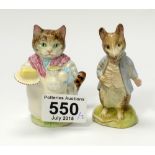 Beswick Beatrix Potter figures Ribby and Johnny Town Mouse both BP2 (2)