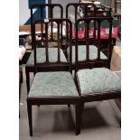 Set 4 Edwardian mahogany dining chairs