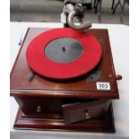 Oak H.M.V model 103 table top gramophone