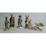 A collection of Royal Doulton Bunnykins to include Businessman DB203 (with cert),