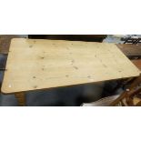 Victorian style pine kitchen table (6ft 6 inches)