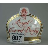 Royal Crown Derby Collectors Guild Crown Namestand (boxed with gold stopper)