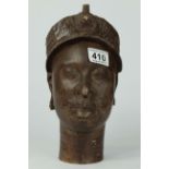 Ceramic bust of a African tribal woman modeled by Colin Melbourne,