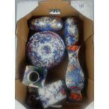 A good collection of Phoenix ware kioto pottery to include vases, plates, bowls,