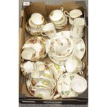 A collection of pottery to include Royal Albert old country rose part tea set and Coronet china