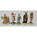 Royal Doulton Bunnykins figures to include Stopwatch DB253, Sir Gawain DB300 (with cert),