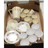 A collection of pottery to include Phoenix ware Bouquet Art Deco tea set and Jubilee china cups,