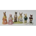 Royal Doulton Bunnykins figures Boy Skater DB152, Little Bo Peep DB223, Juliet DB283,