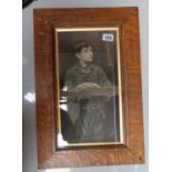 A Dorothy Tennant print of ' His First Offence' in heavy oak frame