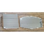 Art deco bevel edged mirrors (2)