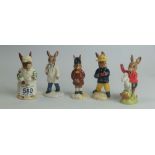 A collection of Royal Doulton Bunnykins to include William DB69, Cook DB85, Doctor DB181,