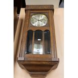 1930's Oak cased wall clock